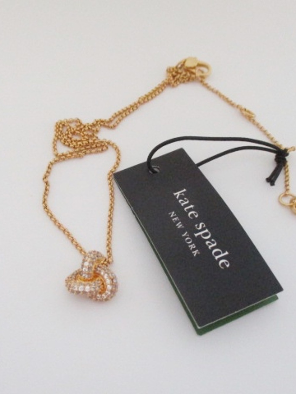 KATE SPADE - Double Knot Pave Pendant